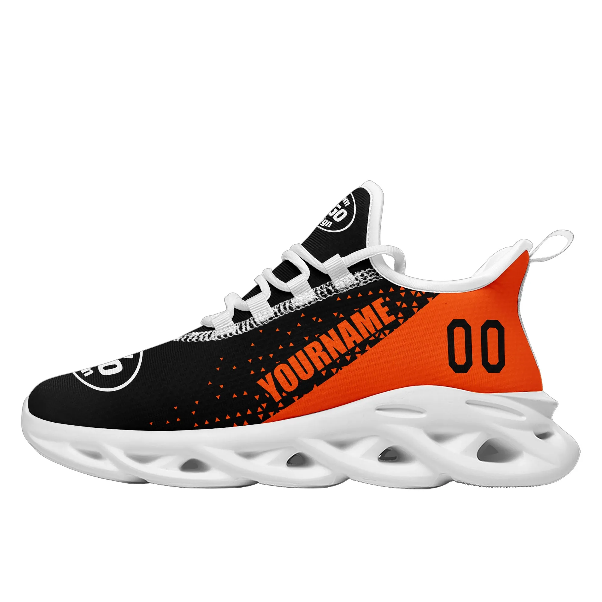 Custom Black Orange Jersey MaxSoul Shoes and Hat Combo Offer Personalized ZH-D0b0087-b