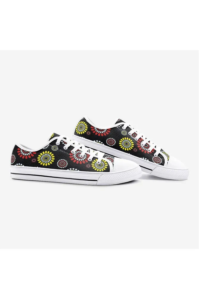 Daisy Wheel Unisex Low Top Canvas Shoes