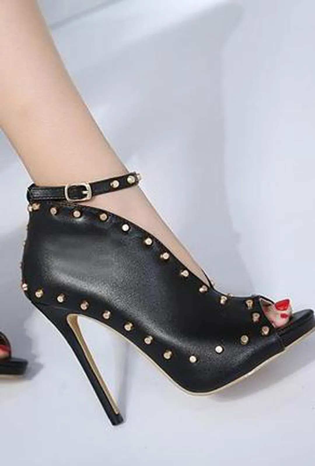 DAMILOLA - STUD ANKLE HEELS