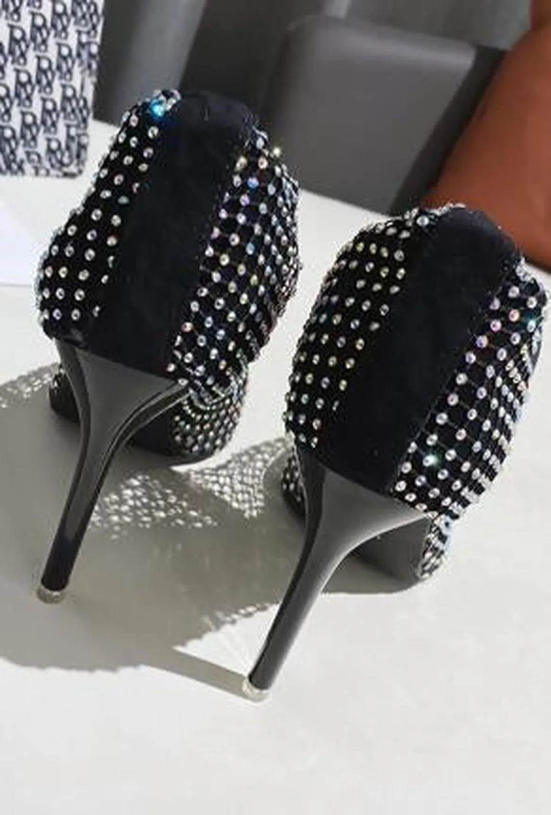 DANIELA - SPARKLE FISHNET HEELS