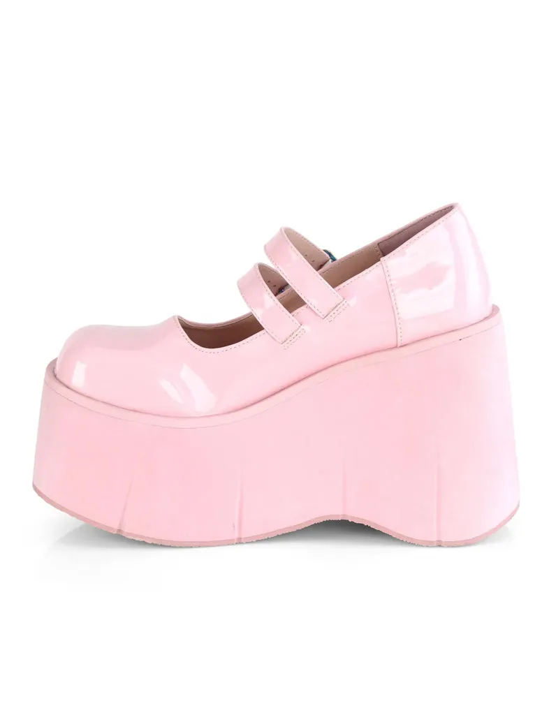 DEMONIA KERA-08 PLATFORM MARYJANES - BABY PINK HOLOGRAM ✰ PRE ORDER ✰