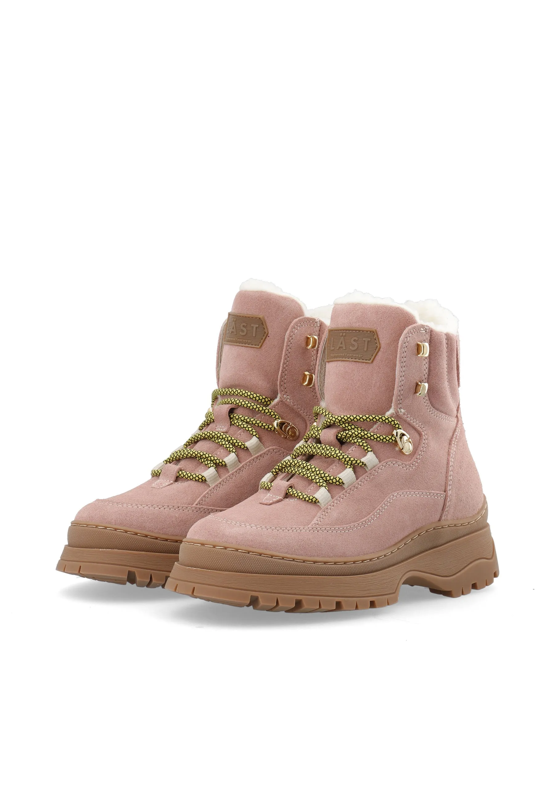 Downhill Pale Pink Lace Up Boot