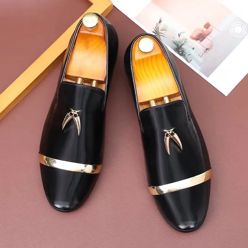 Elegant Metal Accent Slip-On Casual Shoes