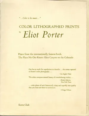 Eliot Porter Lithograph Prints from "The Place No One Knew: Glen Canyon on the Colorado" PLUS book