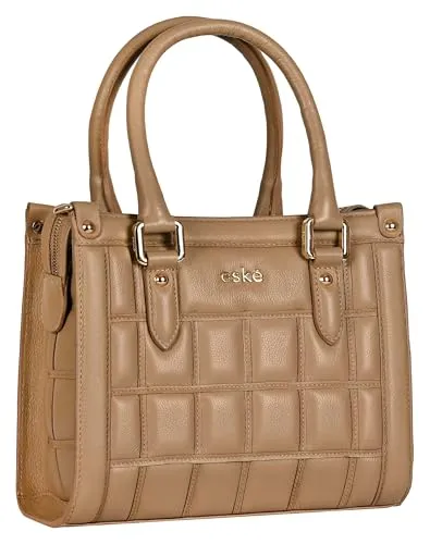 eske Viviana Genuine Leather Women's Handbag (Sand)