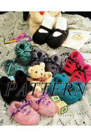 Felt Baby Shoes - maryjane & lace-up styles *Pattern*