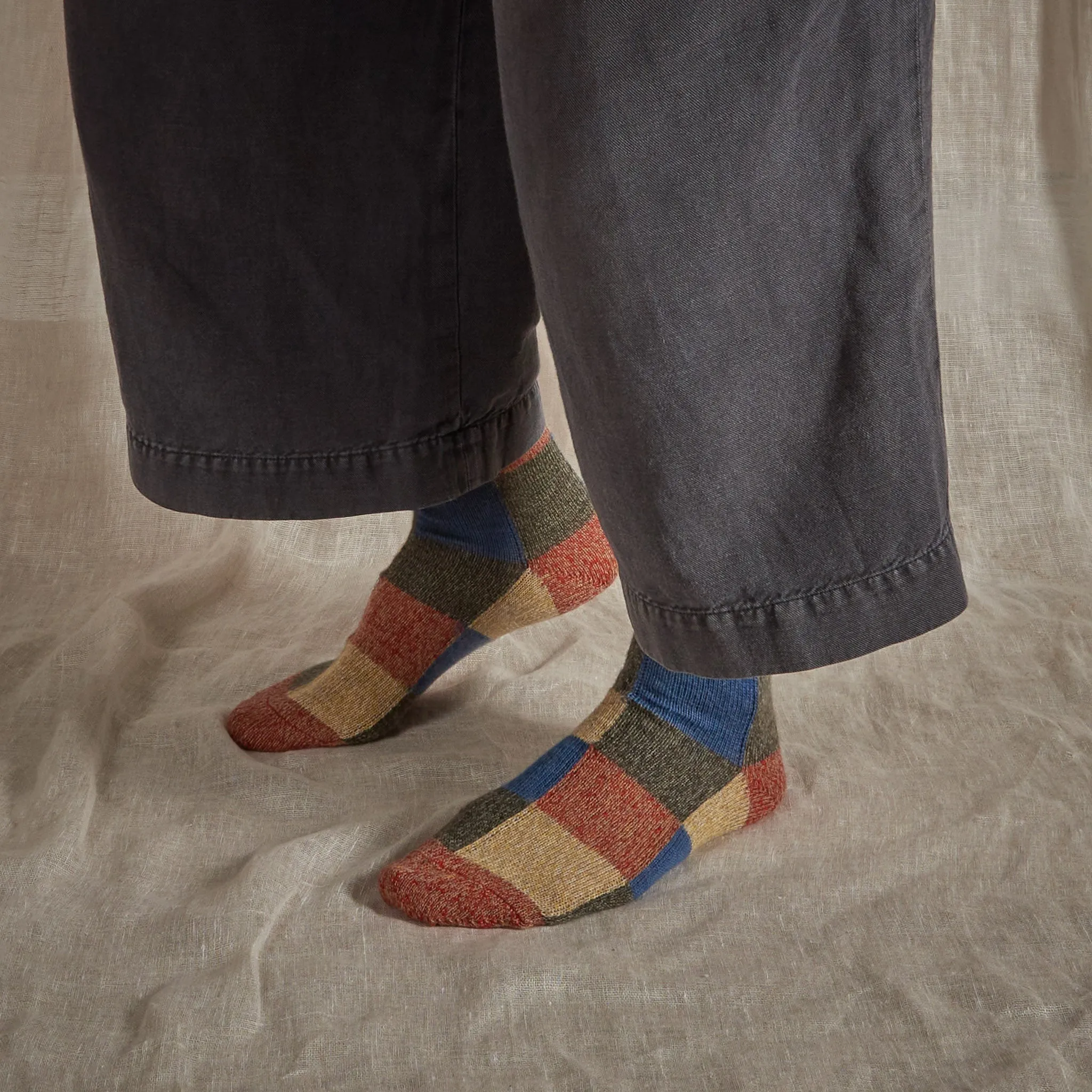 Fine Merino Wool Socks | Colour Patchwork