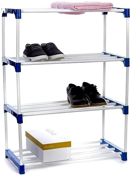 FLYING ARROW Metal Stackable and Durable, Easy to Assemble, Space Saving Shelves Shoe Rack (4 Shelves Shoe Rack)