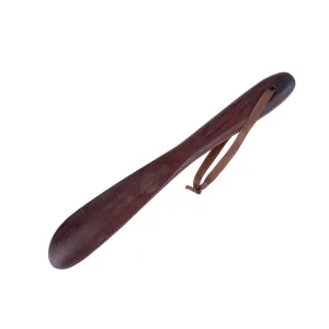 FootFitter Handcrafted 9" Short Teak Wood Shoe Horn