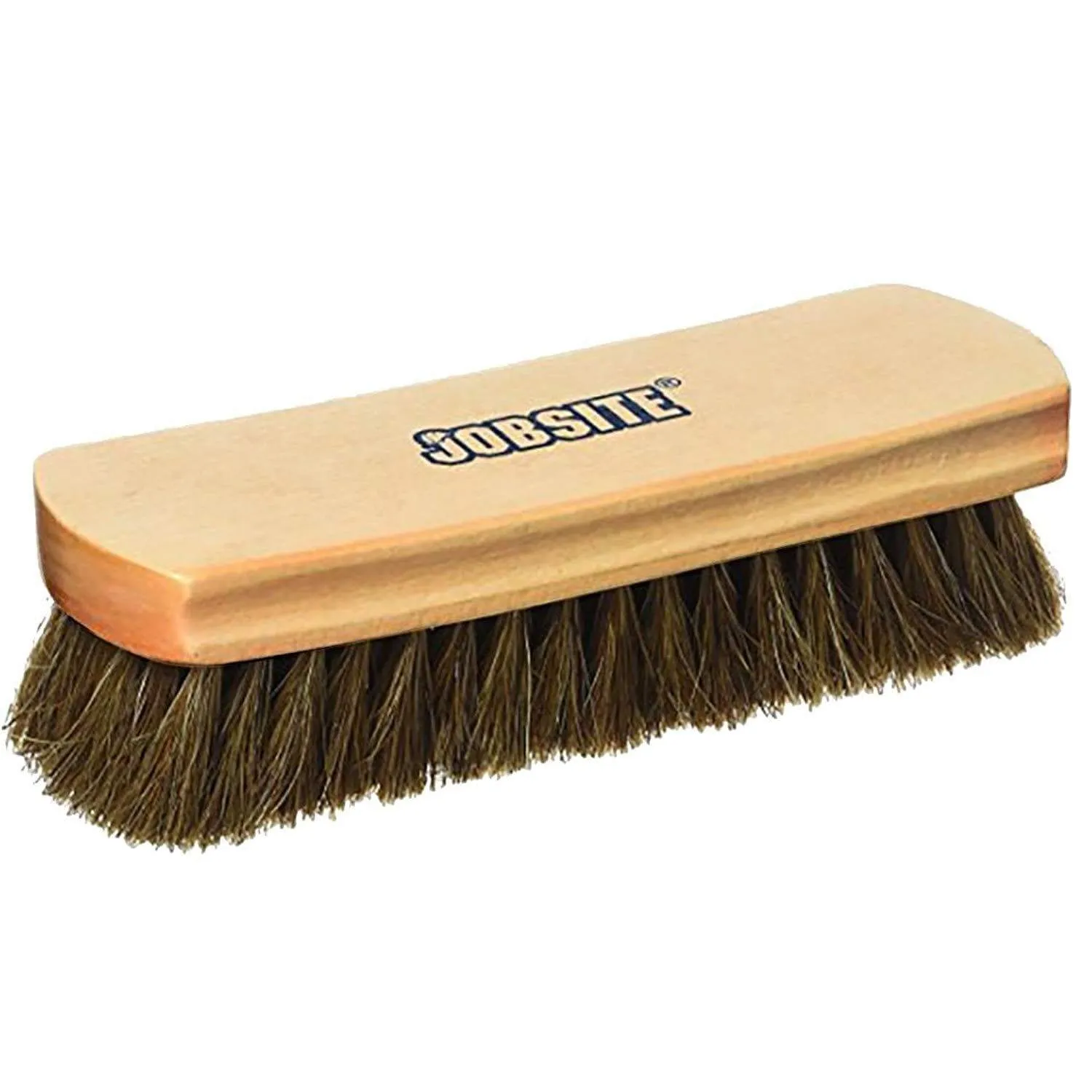 Genuine 100% Horsehair Professional Shoe Shine Brush - 6.75 inch long