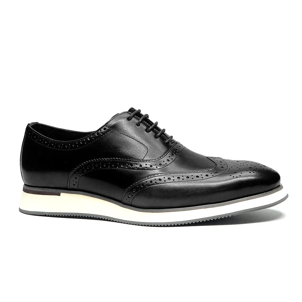 Genuine Leather Wingtip Brogue Shoes