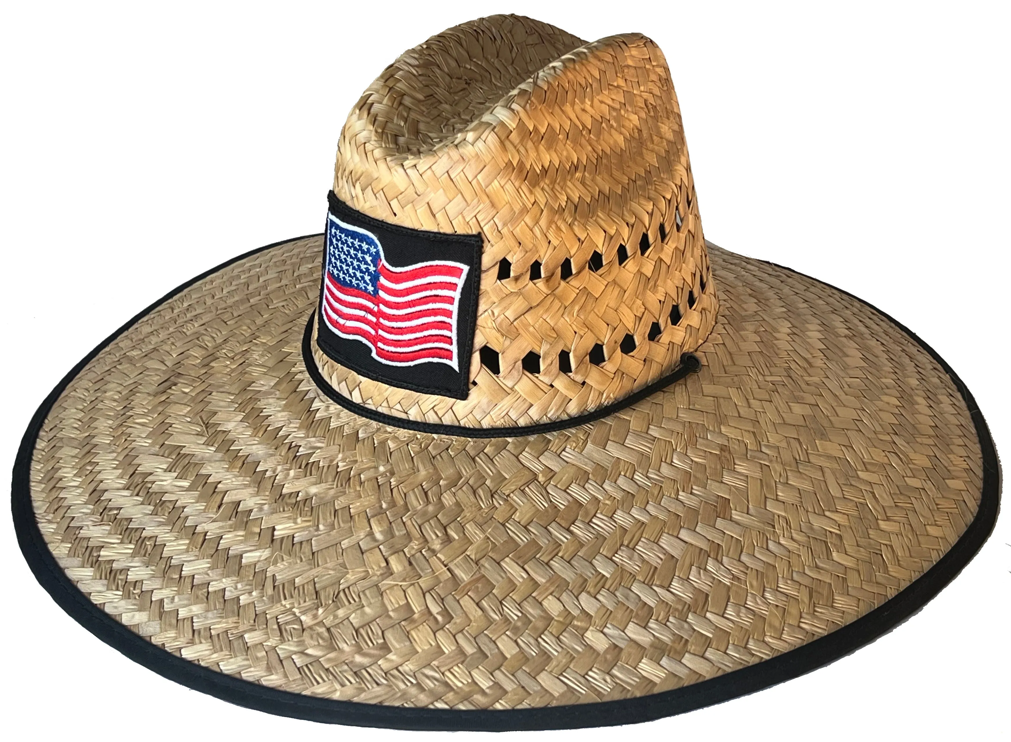 Headchange Straw Lifeguard Hat Mexican Palm USA Flag Version 2