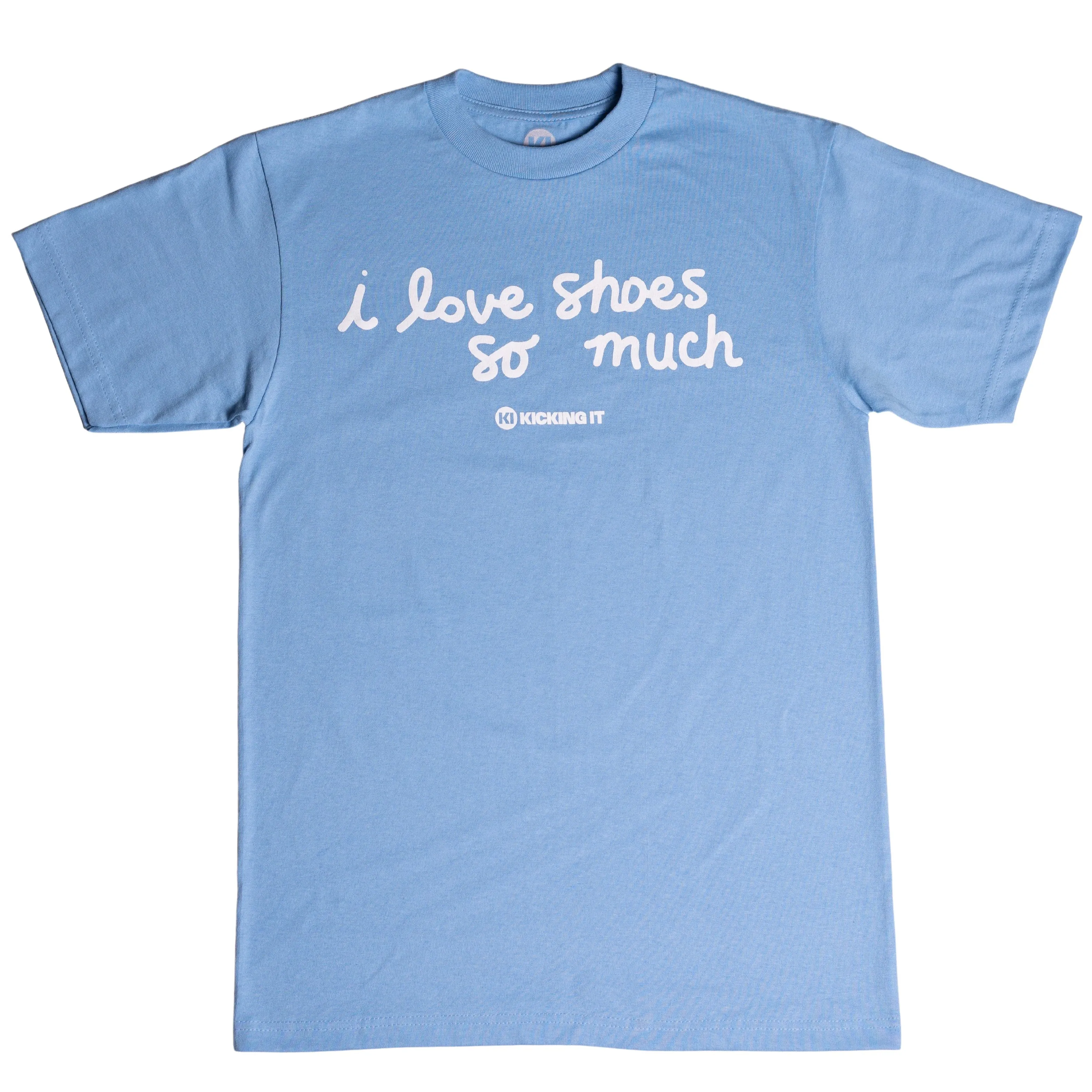 I Love Shoes So Much Tee (Carolina/Wht)