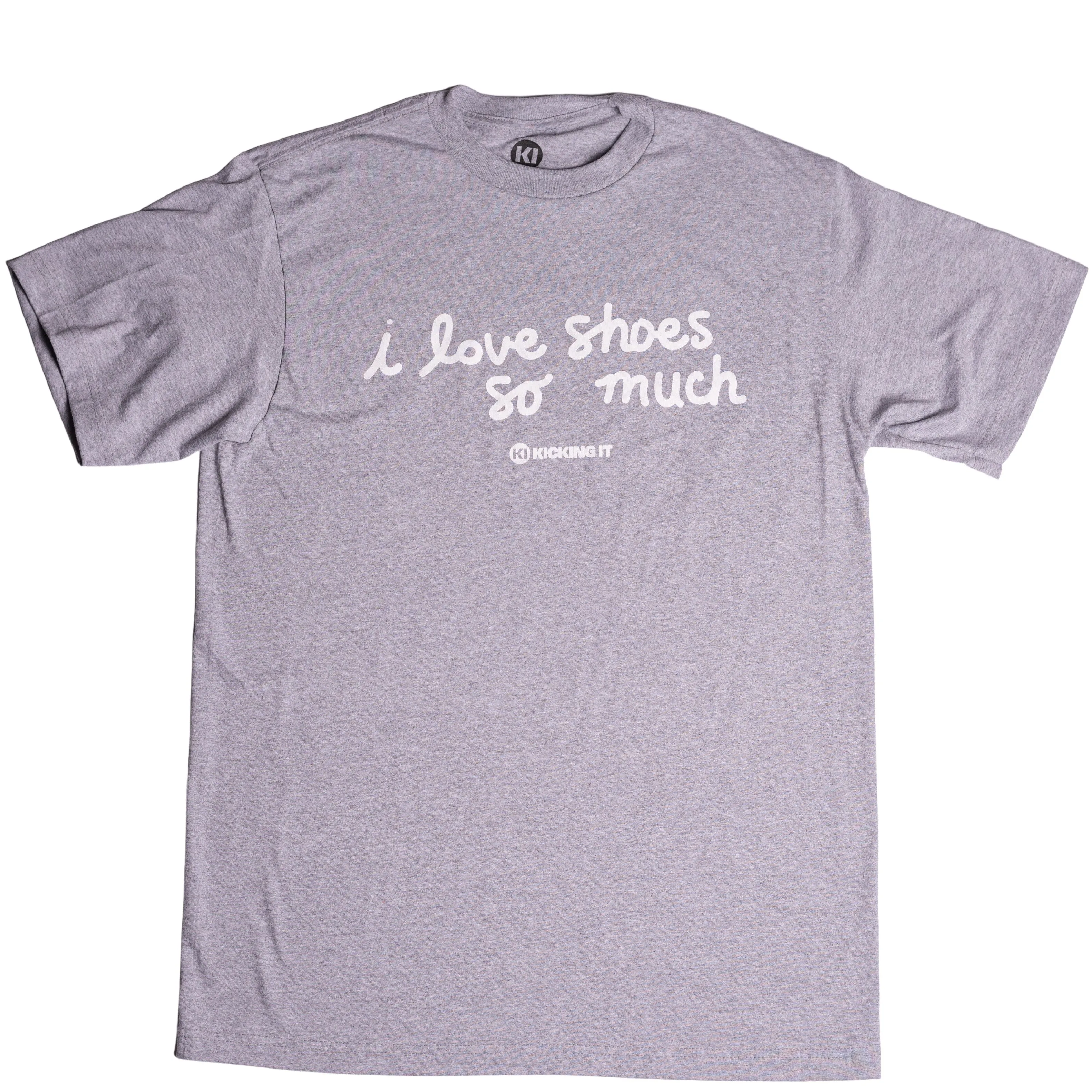 I Love Shoes So Much Tee (Grey/Wht)