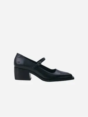 Julia Apple Leather Vegan Pumps | Black