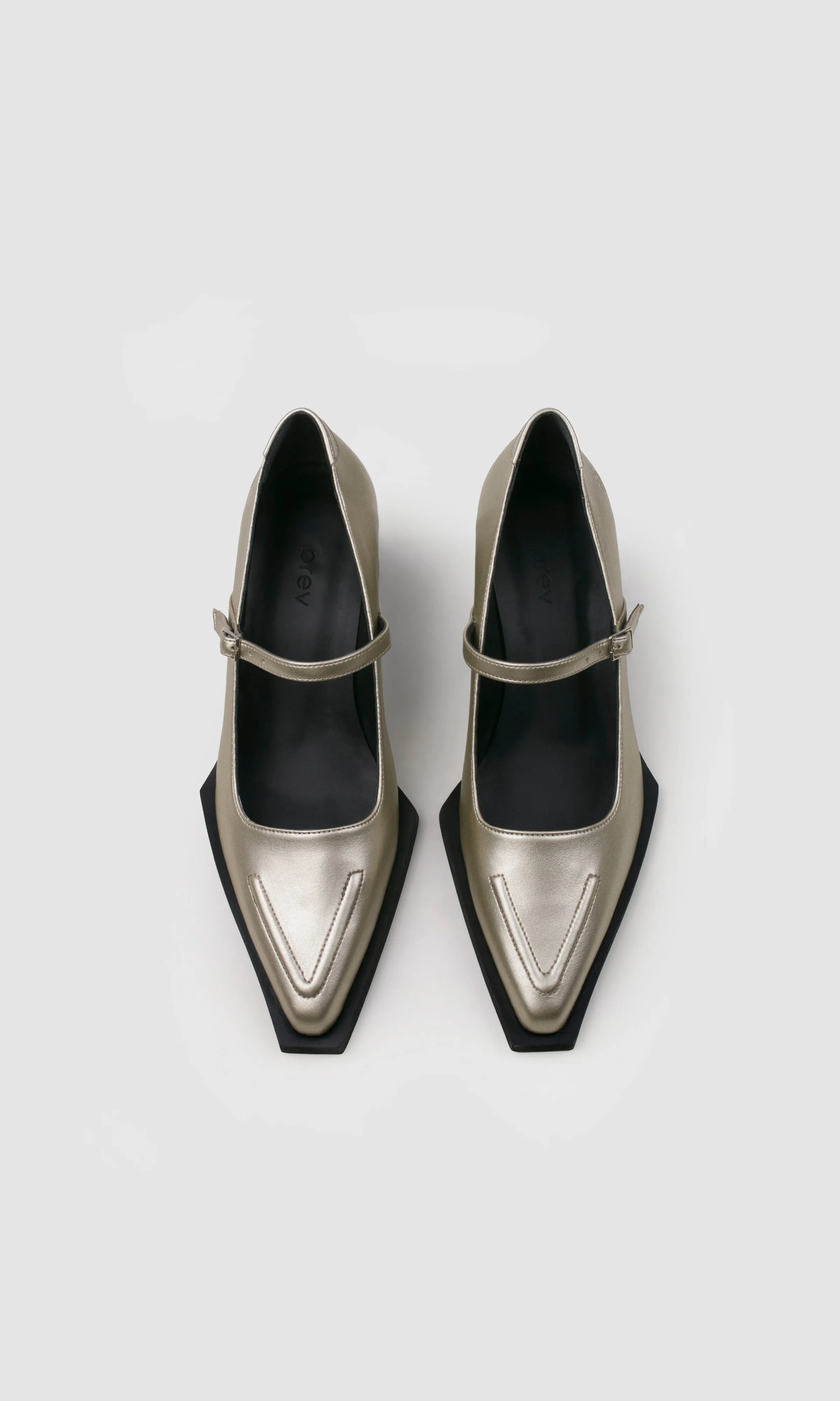 Julia Apple Leather Vegan Pumps | Champagne