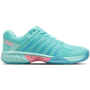 K-Swiss Women's Express Light Pickleball Shoes Aruba Blue/Maul Blue/Soft Neon Pink