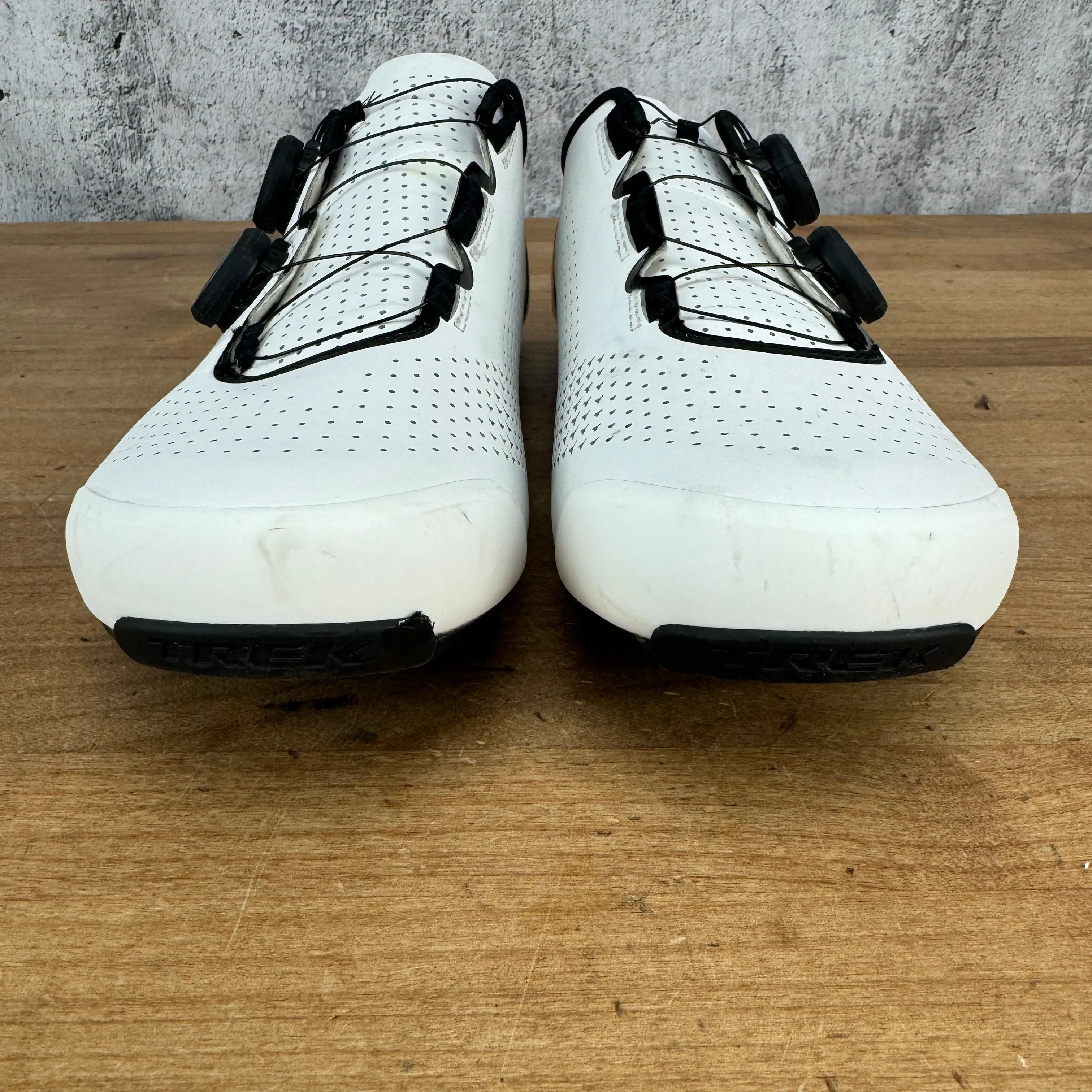 Light Use! Trek RSL EU 45.5 Men's 3-Bolt Trek White Cycling Shoes W/ Boa 565g