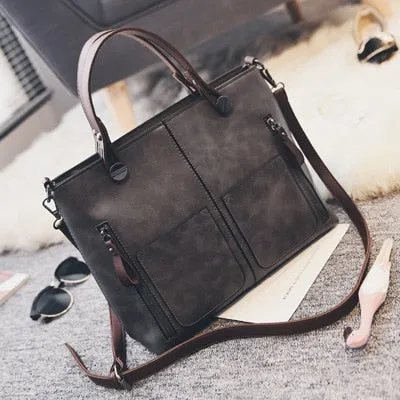 Luxury Designer Double Pocket Large Capacity Vintage Handbags