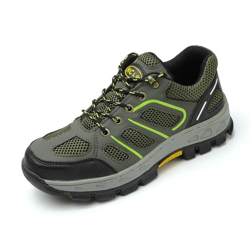 Men's Breathable Comfortable Steel Toe Anti-smashing Protective Shoes