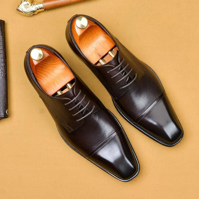 Men's British Leather Formal Business Shoes