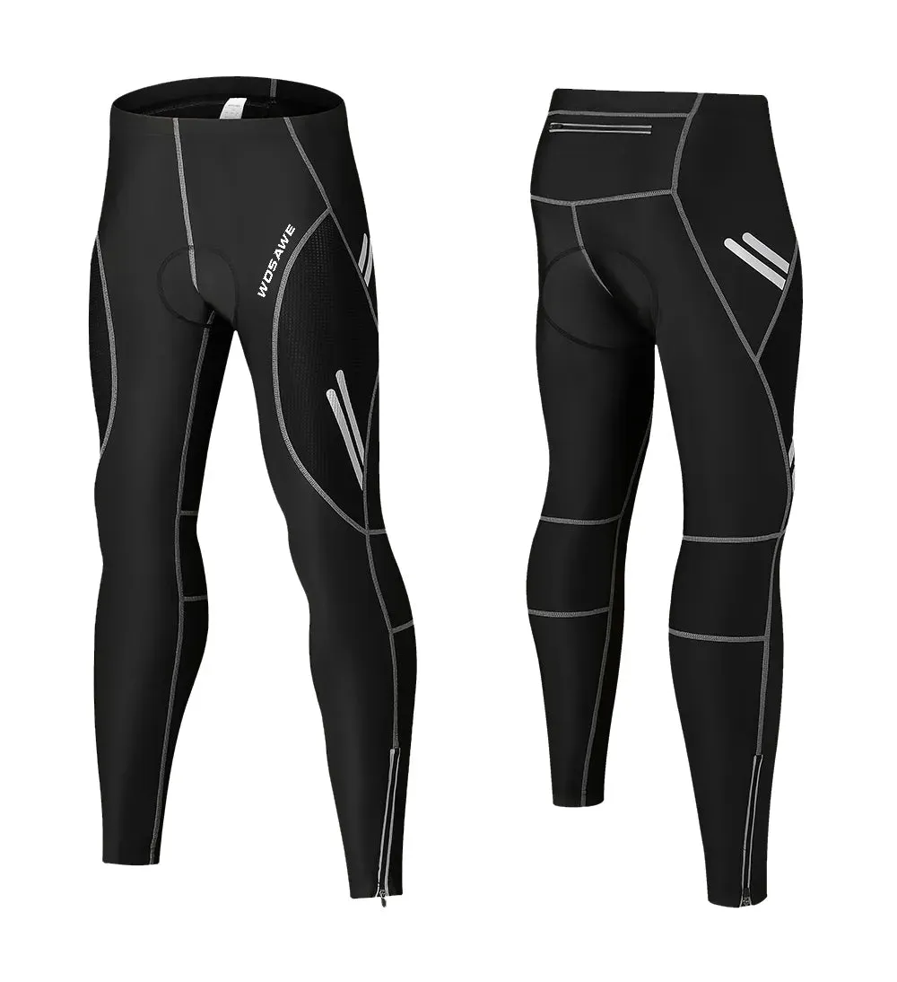 Men's Cycling Tights Bike Pants Bottoms Breathable Sports Solid Black Mountain Bike MTB Road Bike Cycling Trousers