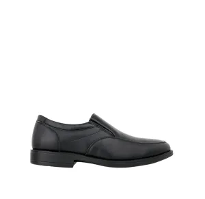 Mens Woodlands Fjords Black Slip On Dress Formal Work Shoes