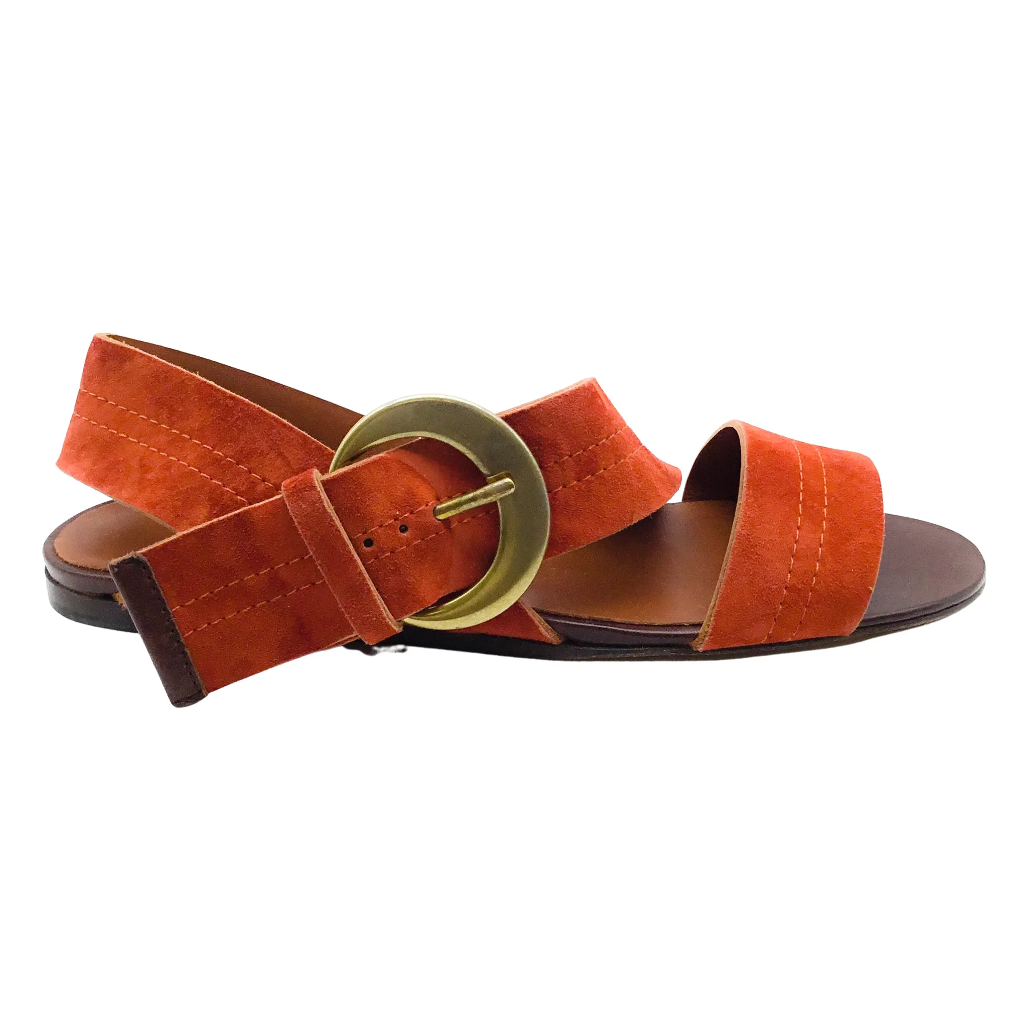 Michel Vivien Paprika Suede Traver Sandals