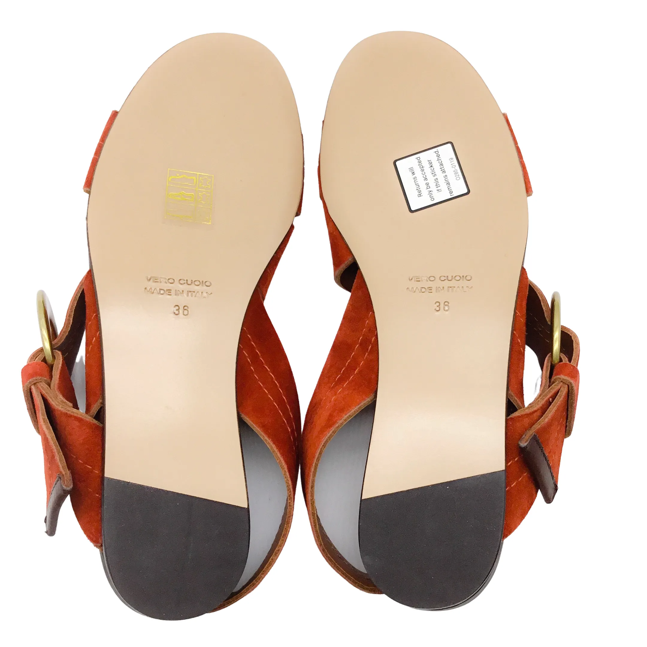 Michel Vivien Paprika Suede Traver Sandals