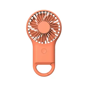 Mini fan neck handheld USB mountaineering buckle night light outdoor wind