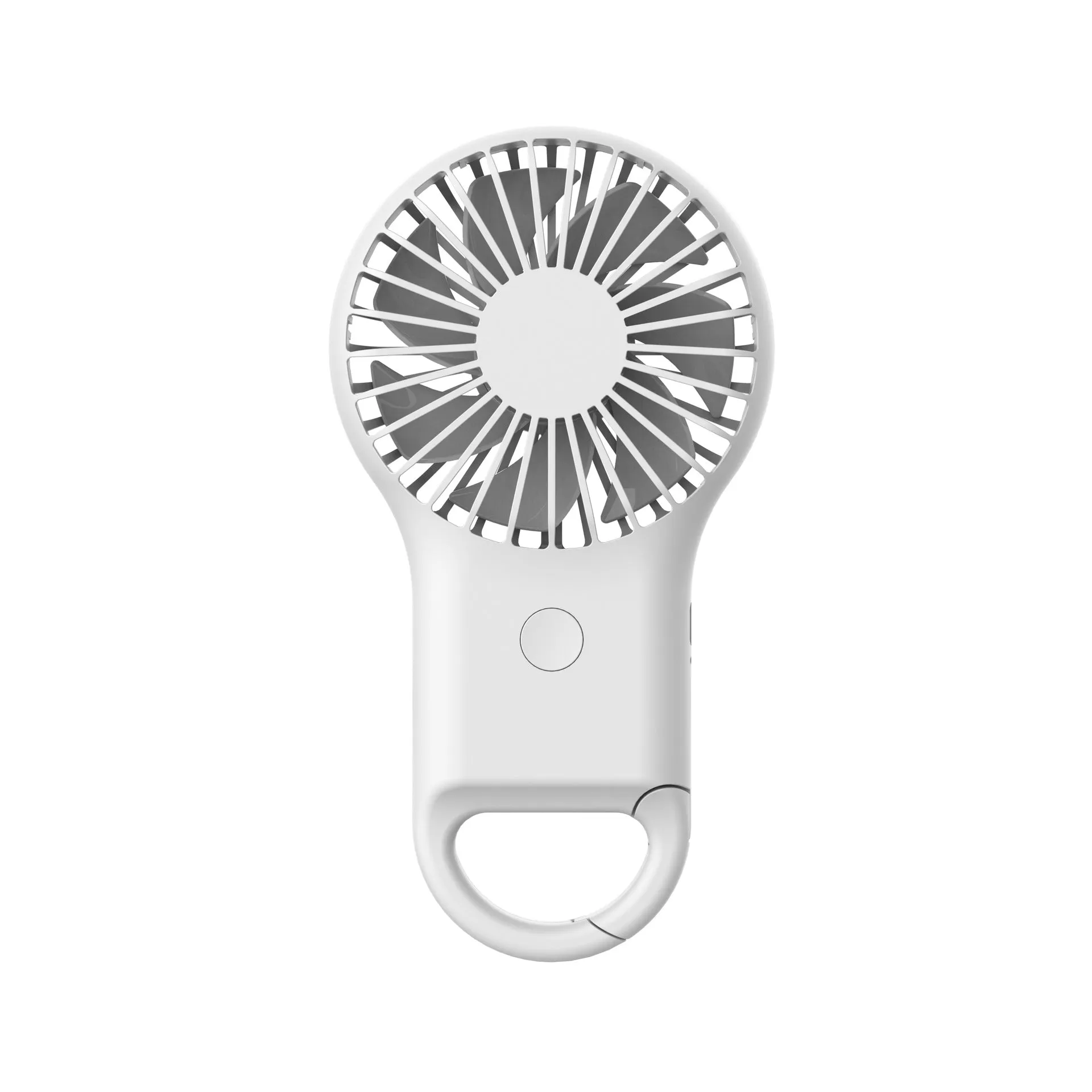 Mini fan neck handheld USB mountaineering buckle night light outdoor wind