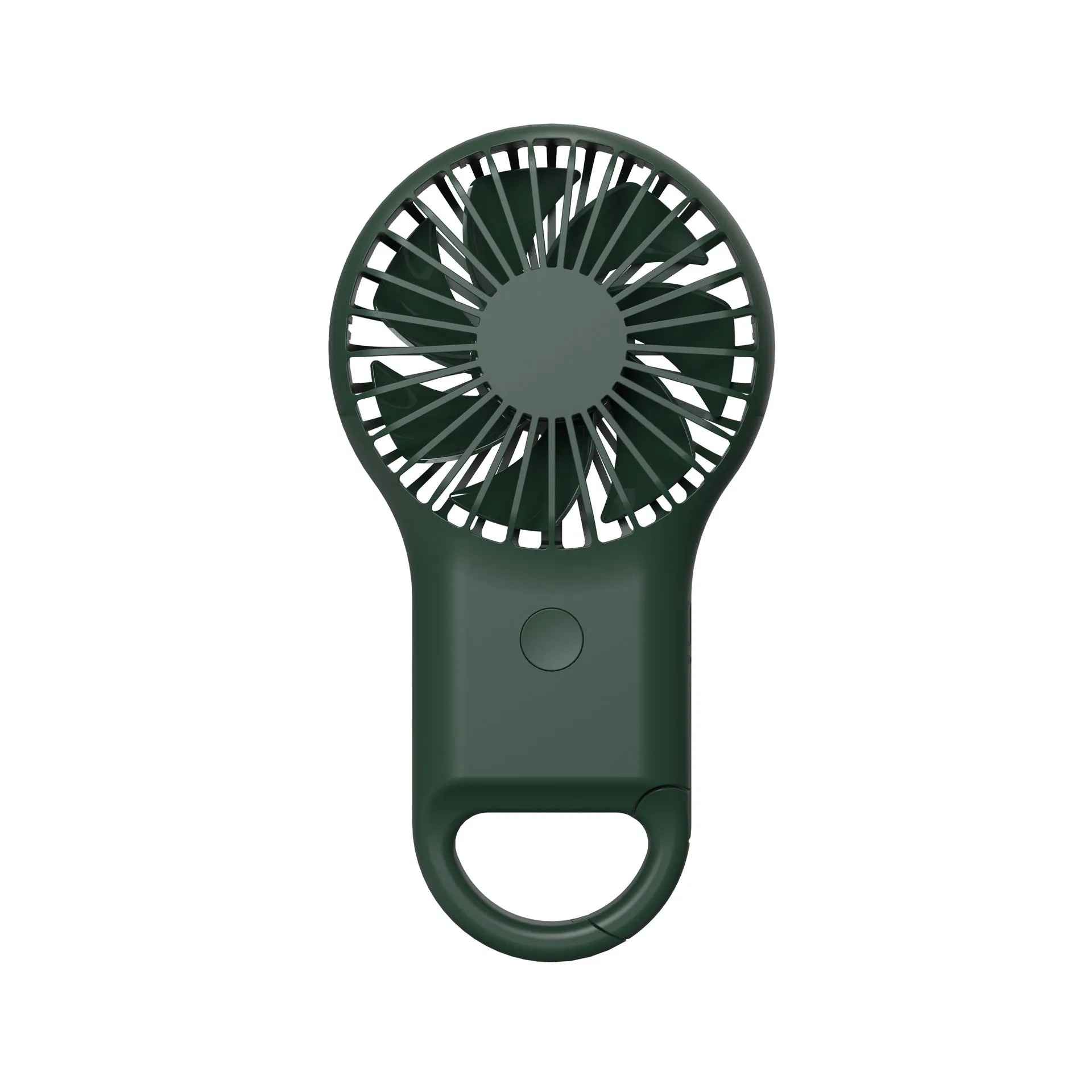 Mini fan neck handheld USB mountaineering buckle night light outdoor wind