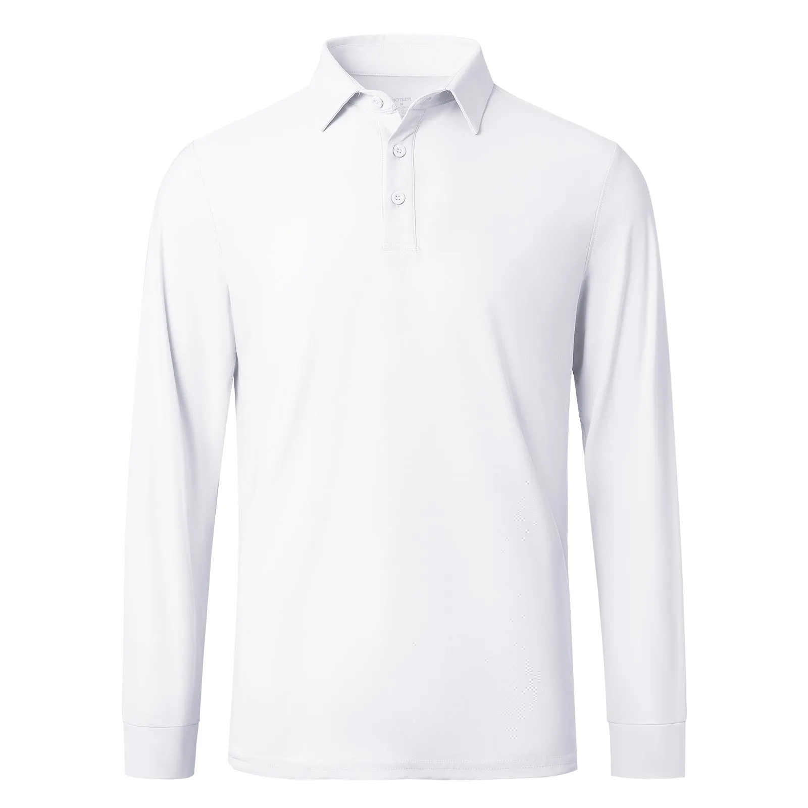 MOTEEPI Men's Nylon Long Sleeve Polos UPF 50  Quick Dry Golf Shirts