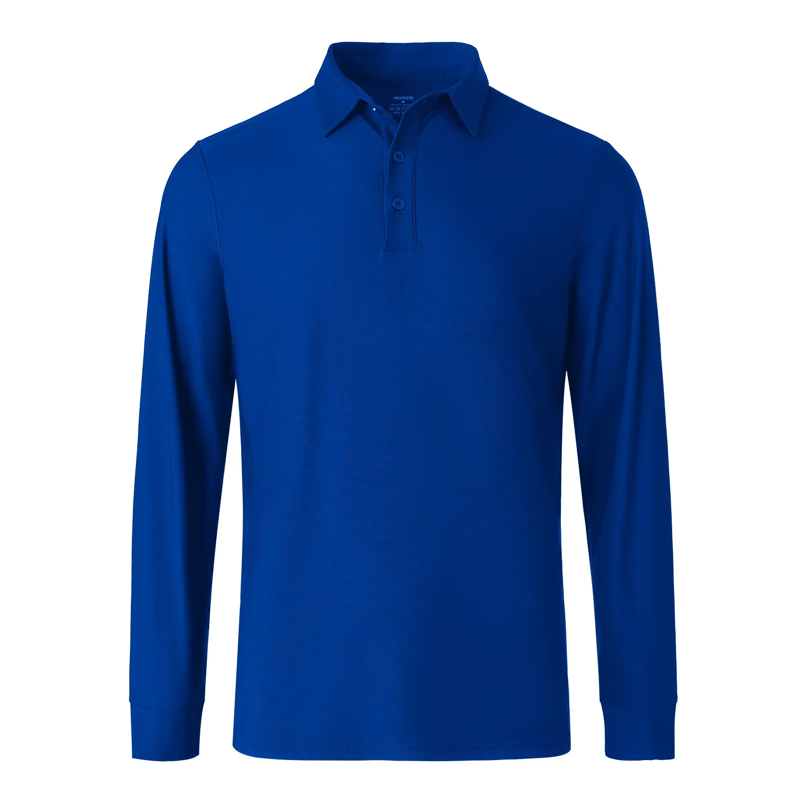 MOTEEPI Men's Nylon Long Sleeve Polos UPF 50  Quick Dry Golf Shirts