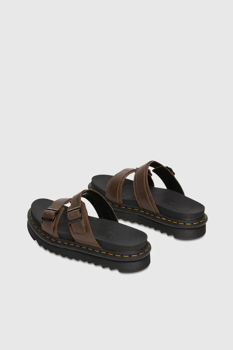 Myles Slip On Sandals - Dark Brown