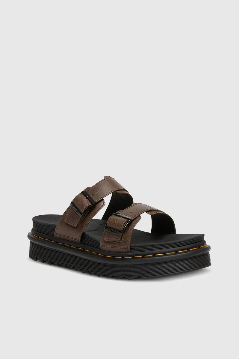 Myles Slip On Sandals - Dark Brown