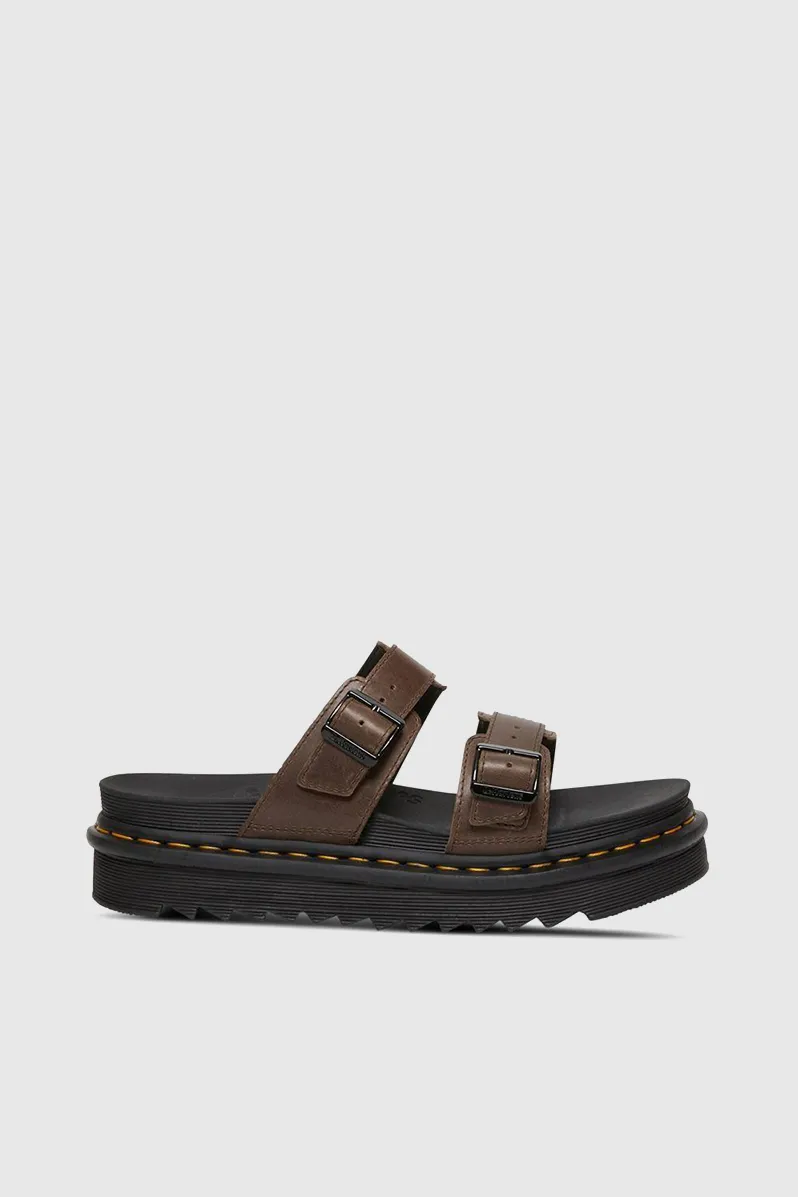 Myles Slip On Sandals - Dark Brown