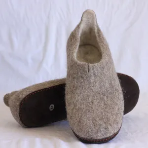 Natural Grey Felt Shoes