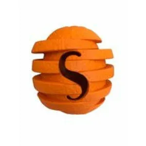 Natural Rubber Orange 'S' Ball  Treat Release Toy