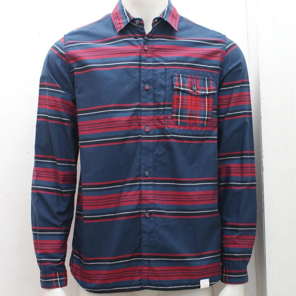 Navy & Red Striped Shirt