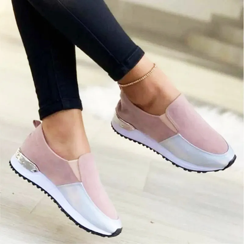 OCW Slip-on Orthopedic Sporty Shoes For Women Metallic Anti-collision Toe Trendy