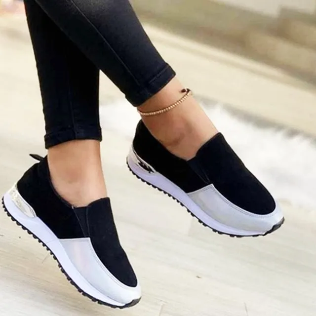 OCW Slip-on Orthopedic Sporty Shoes For Women Metallic Anti-collision Toe Trendy