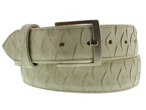 Off White Western Cowboy Belt Anteater Print Leather - Silver Buckle