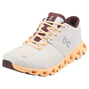 ON Cloud Womens CloudX Running Shoes Silver Almond