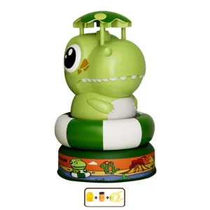 Outdoor Beach Dinosaur Sprinkler Drama Water Toys, Style: Green   2 Plug   5m Tube