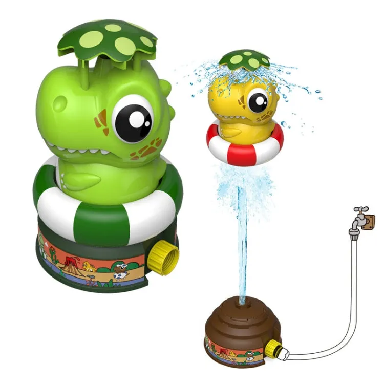 Outdoor Beach Dinosaur Sprinkler Drama Water Toys, Style: Green   2 Plug   5m Tube