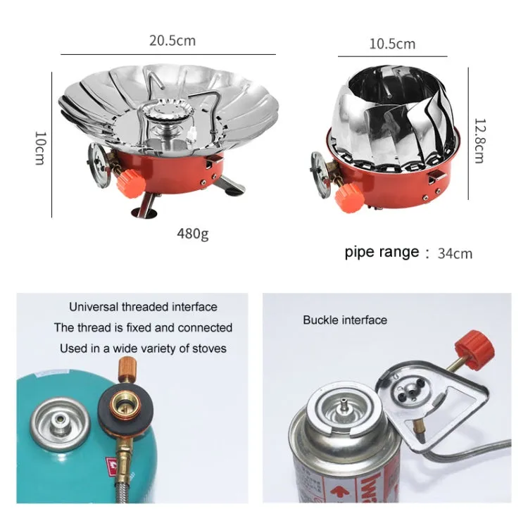 Outdoor Camping Mountaineering Portable Mini Gas Stove, Style: Lotus (Regular Model)