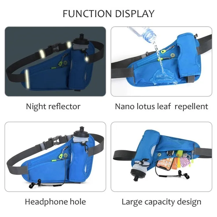 Outdoor Sports Mountaineering Water Bottle Waist Bag(Blue)