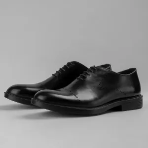 Oxford Whole Cut Shoes - Black