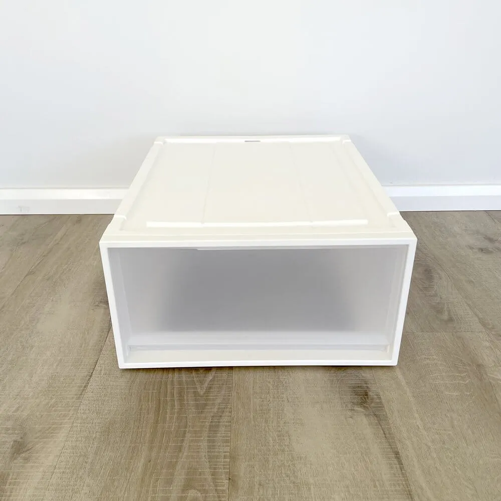 Paula 20L Stackable Storage Drawer White